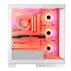 PC-korpus MODECOM Volcano SPACE APEX ARGB MIDI Tower Valge — teras, külgaken, ARGB ventilaatorid, USB-C
