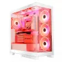 PC-korpus MODECOM Volcano SPACE APEX ARGB MIDI Tower Valge — teras, külgaken, ARGB ventilaatorid, USB-C