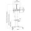 Techly ICA-TR216T TV kinnitus/alus 177.8 cm (70 tolli) Must