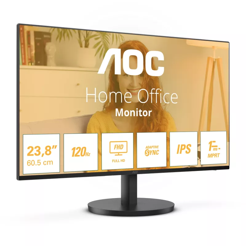 AOC 24B3HA2 arvutimonitor 60,5 cm (23,8 tolli) 1920 x 1080 pikslit Full HD LED must