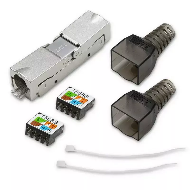 RJ45 tööriistavaba pistik QOLTEC 54540 CAT6 STP varjestatud Etherneti kaablitele