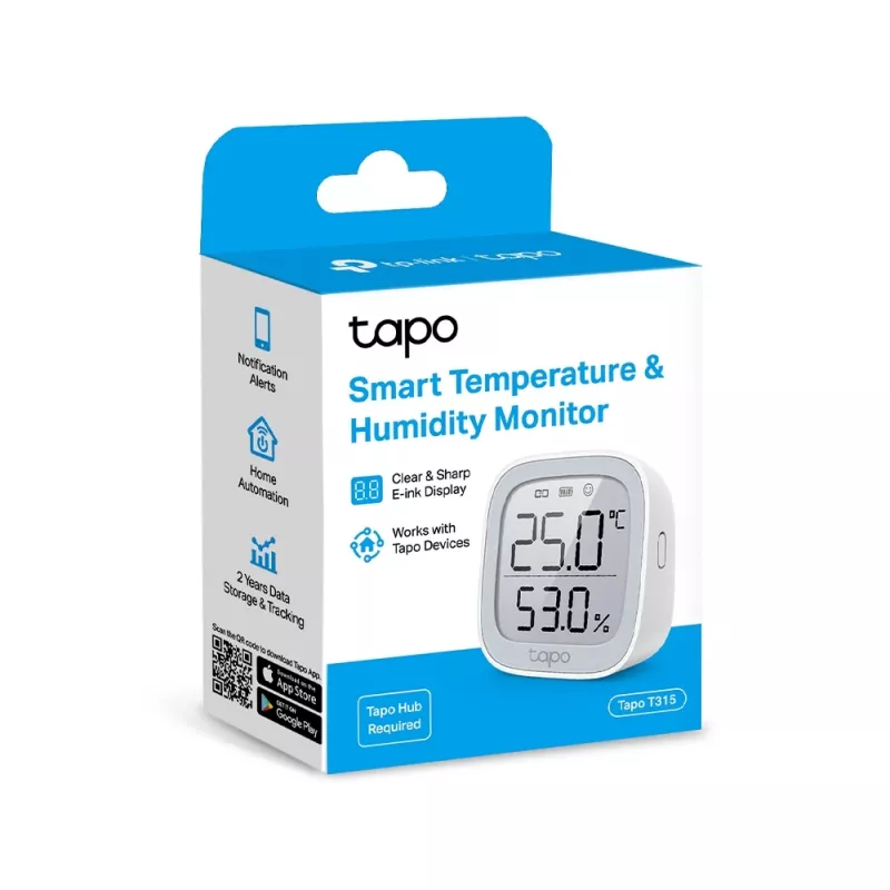 TP-Link Tapo nutikas temperatuuri- ja niiskusmonitor, siseruumidesse