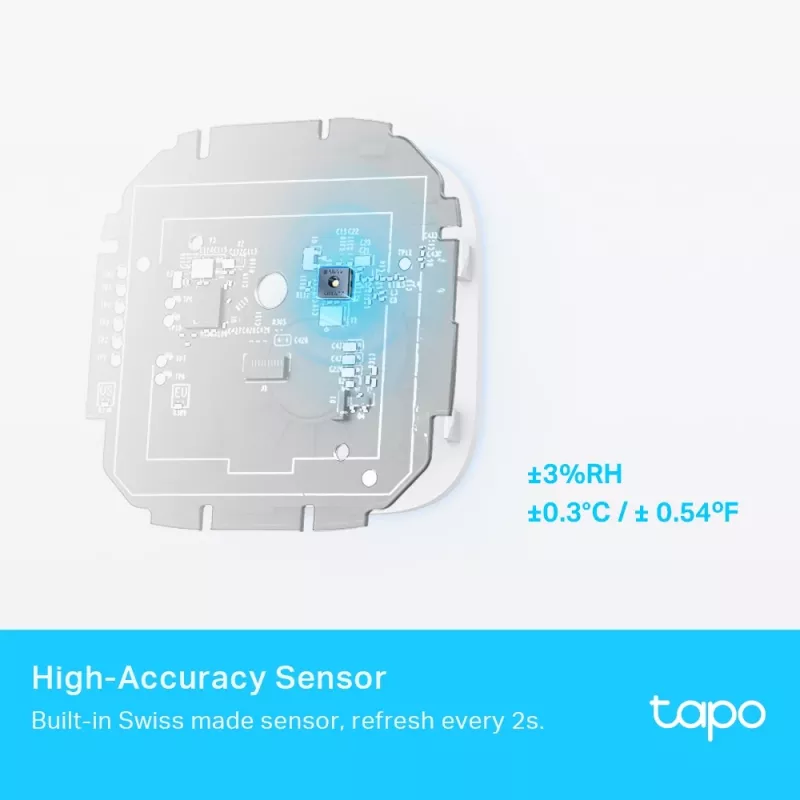 TP-Link Tapo nutikas temperatuuri- ja niiskusmonitor, siseruumidesse