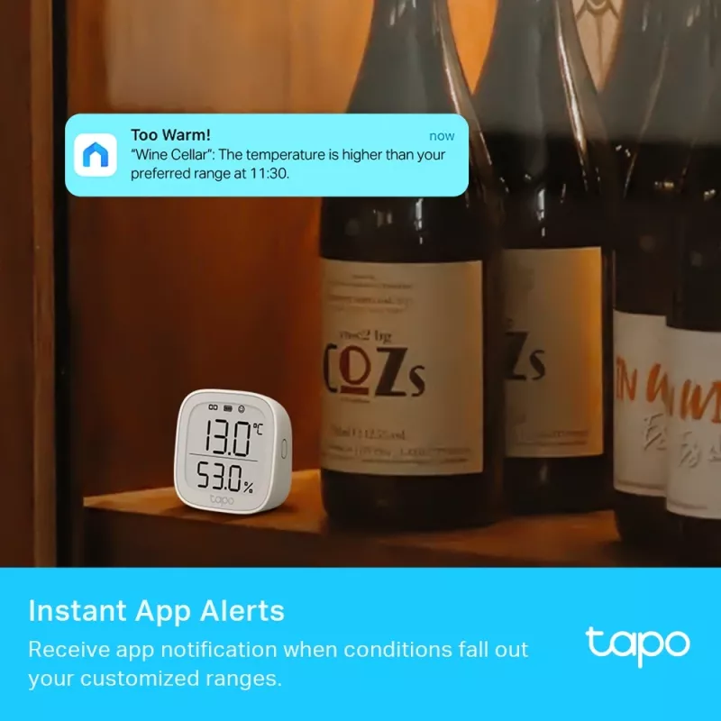 TP-Link Tapo nutikas temperatuuri- ja niiskusmonitor, siseruumidesse