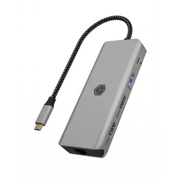 ICY BOX IB-DK4012-CPD juhtmega USB 3.2 Gen 1 (3.1 Gen 1) USB-C antratsiit, must