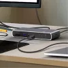 ICY BOX IB-DK4012-CPD juhtmega USB 3.2 Gen 1 (3.1 Gen 1) USB-C antratsiit, must