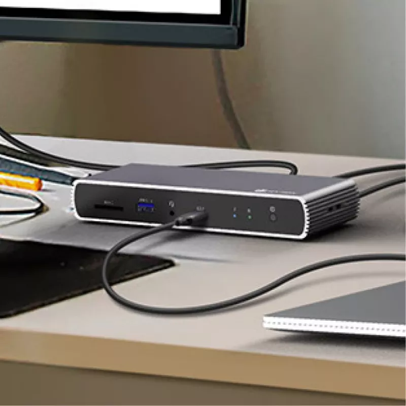 ICY BOX IB-DK4012-CPD juhtmega USB 3.2 Gen 1 (3.1 Gen 1) USB-C antratsiit, must