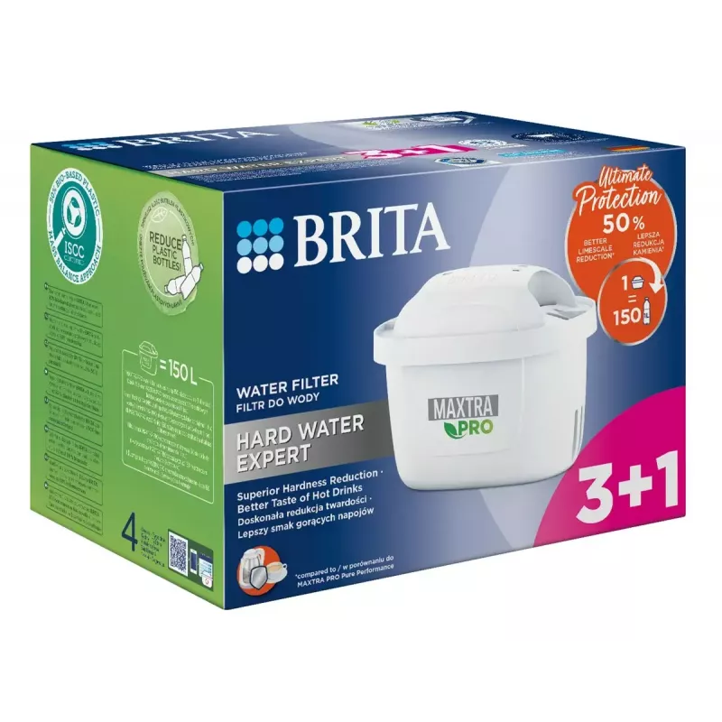 Veefiltri kassetid BRITA Maxtra Pro Hard Water Expert — 3+1 tk, 150 L kasseti kohta, kannudele ja jaoturitele
