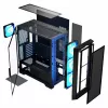 PC korpus MODECOM Horizon ARGB FLOW MIDI Must — E-ATX tugi, karastatud klaas, ARGB, USB-C, max GPU 400 mm