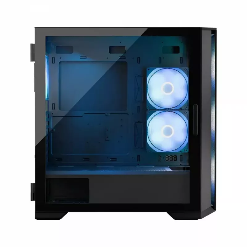 PC korpus MODECOM Horizon ARGB FLOW MIDI Must — E-ATX tugi, karastatud klaas, ARGB, USB-C, max GPU 400 mm