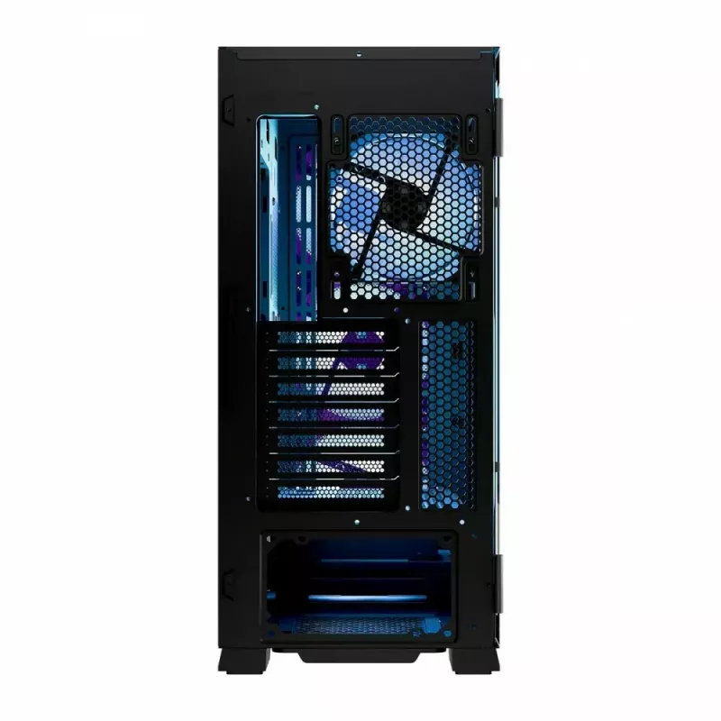 PC korpus MODECOM Horizon ARGB FLOW MIDI Must — E-ATX tugi, karastatud klaas, ARGB, USB-C, max GPU 400 mm