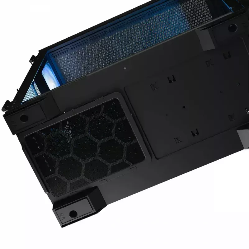PC korpus MODECOM Horizon ARGB FLOW MIDI Must — E-ATX tugi, karastatud klaas, ARGB, USB-C, max GPU 400 mm