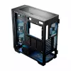 PC korpus MODECOM Horizon ARGB FLOW MIDI Must — E-ATX tugi, karastatud klaas, ARGB, USB-C, max GPU 400 mm
