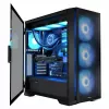 PC korpus MODECOM Horizon ARGB FLOW MIDI Must — E-ATX tugi, karastatud klaas, ARGB, USB-C, max GPU 400 mm