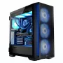 PC korpus MODECOM Horizon ARGB FLOW MIDI Must — E-ATX tugi, karastatud klaas, ARGB, USB-C, max GPU 400 mm