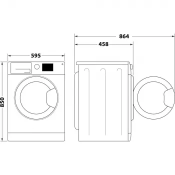 Whirlpool WRBSS 6249 S EU pesumasin eestlaetav 6 kg 1151 RPM Valge