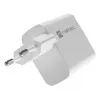 NATEC vahelduvvoolu juhtmega mobiilseadme laadija NUC-2142, USB-C PD 3.0 + USB-A, 5–20 V kuni 3 A, 45 W, valge