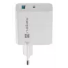 NATEC vahelduvvoolu juhtmega mobiilseadme laadija NUC-2142, USB-C PD 3.0 + USB-A, 5–20 V kuni 3 A, 45 W, valge