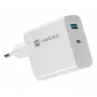 NATEC vahelduvvoolu juhtmega mobiilseadme laadija NUC-2142, USB-C PD 3.0 + USB-A, 5–20 V kuni 3 A, 45 W, valge