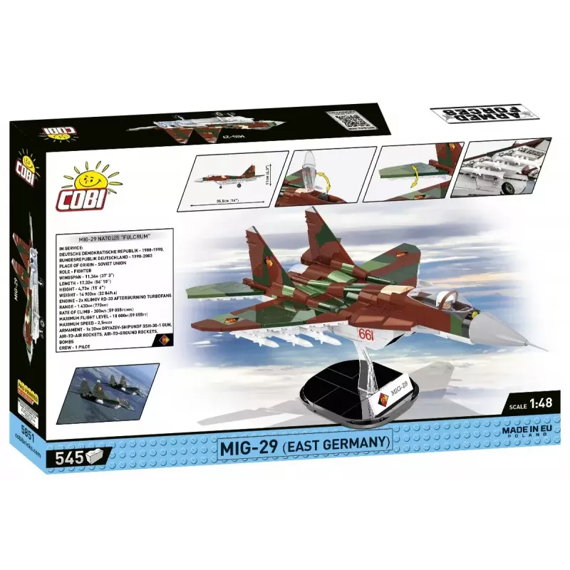 Ehitusmänguasi Cobi MiG-29 Ida-Saksamaa 5851 — 300-osaline komplekt