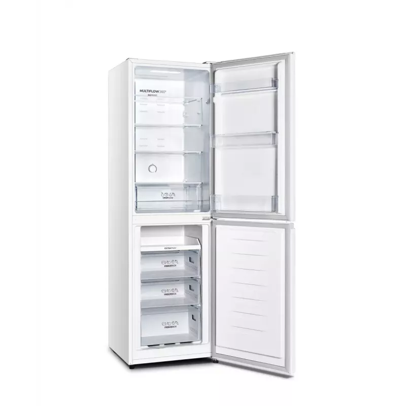 Eraldiseisev külmik Gorenje NRK418ECW4 — 256 L kogumahutavus, 171 L külmik, 85 L sügavkülmik, No Frost, Multi-Airflow, valge