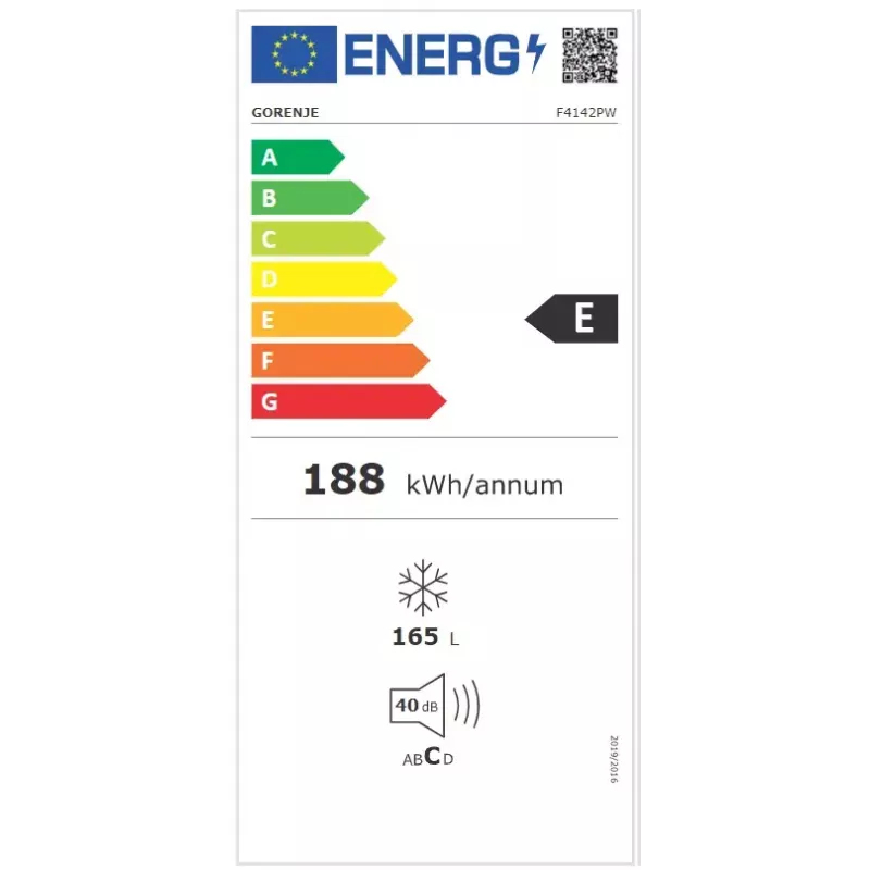Gorenje F4142PW sügavkülmik eraldiseisev 165 L valge