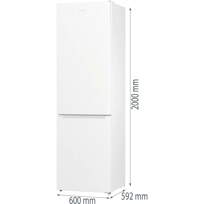 Gorenje kombineeritud külmik-sügavkülmik NRK6202EW4 BK070B, 331 L, No Frost (külmik), SN-N, 9 kg/24h, E, valge