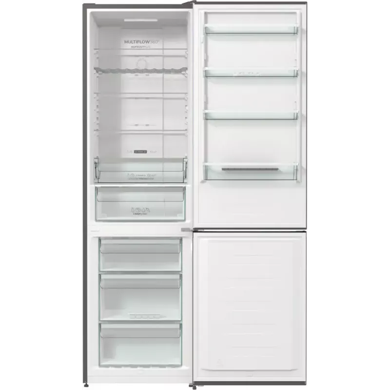 Gorenje NRK620CA2XL4 eraldiseisev külmik-sügavkülmik, alumine sügavkülmik, 331 l (235 l + 96 l), No Frost Plus, energiaklass C, hall