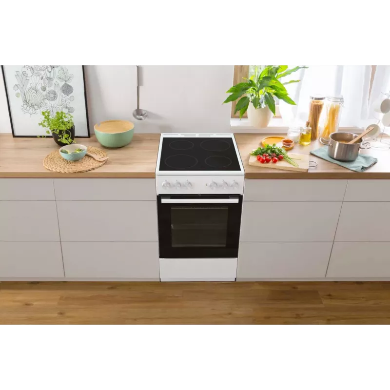 Gorenje GEC5A41WG vabaltseisev pliit elektriline keraamiline pliidiplaat valge