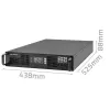 Rack UPS QOLTEC 52286 2 kVA (2000 W) võimsustegur 1.0, rack-kinnitatav