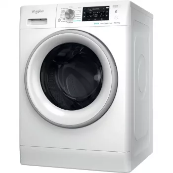 Whirlpool FFWDD 1076258 SV EE pesumasin-kuivati Eraldiseisev Eestlaadimine Valge