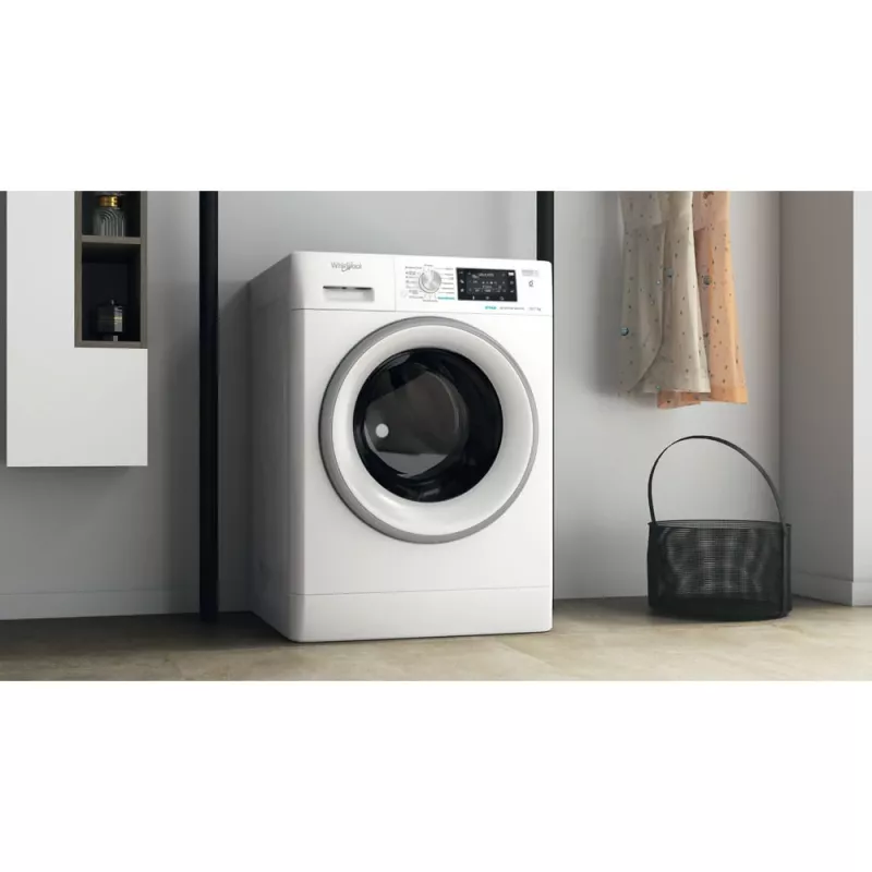 Whirlpool FFWDD 1076258 SV EE pesumasin-kuivati Eraldiseisev Eestlaadimine Valge
