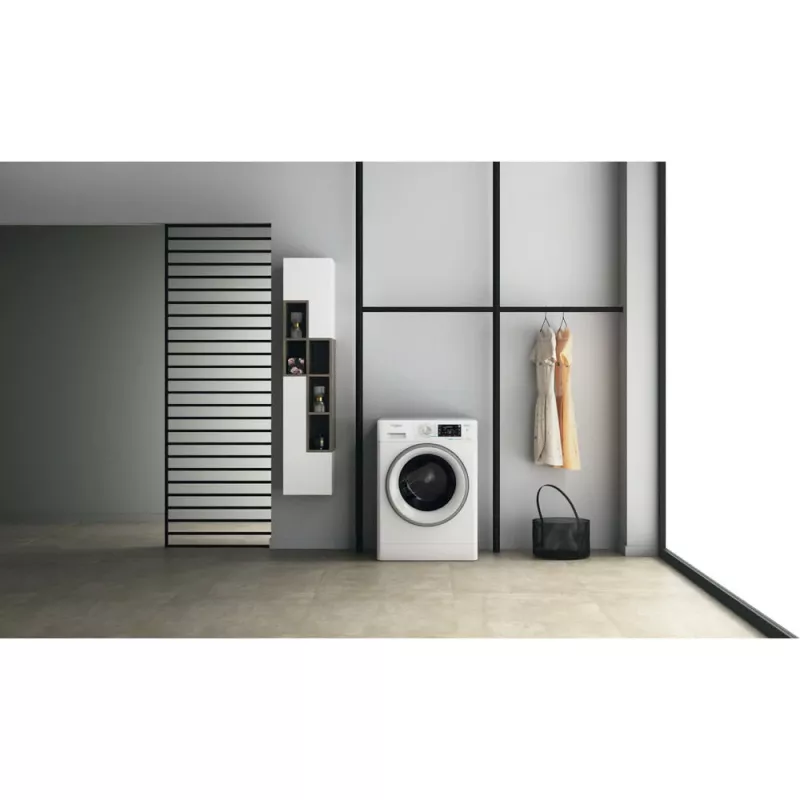 Whirlpool FFWDD 1076258 SV EE pesumasin-kuivati Eraldiseisev Eestlaadimine Valge