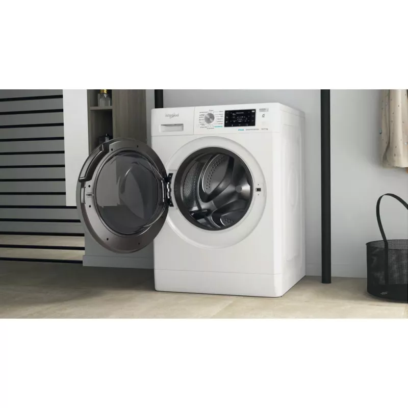 Whirlpool FFWDD 1076258 SV EE pesumasin-kuivati Eraldiseisev Eestlaadimine Valge