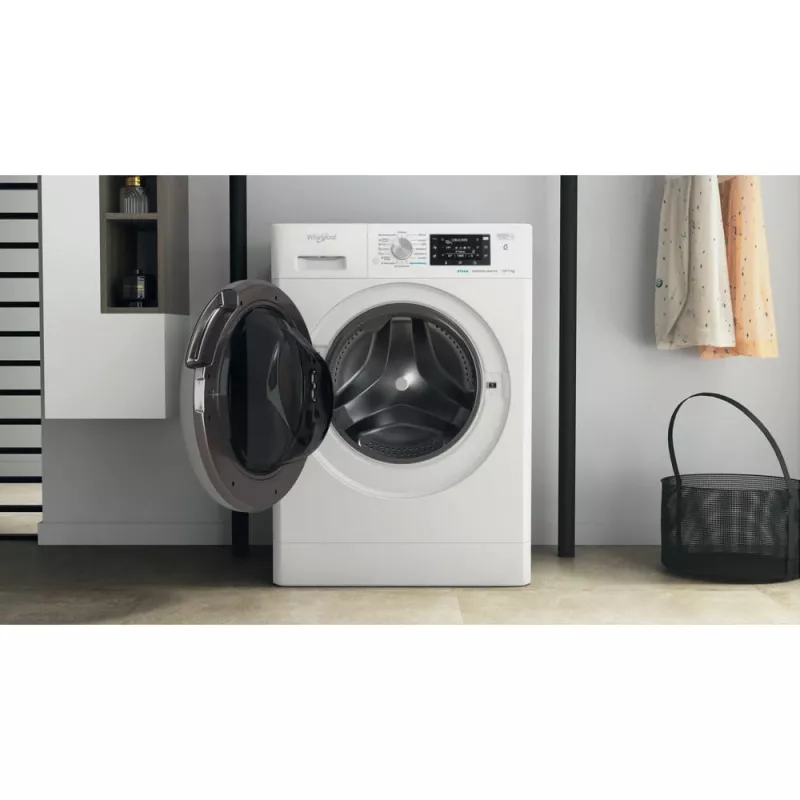 Whirlpool FFWDD 1076258 SV EE pesumasin-kuivati Eraldiseisev Eestlaadimine Valge