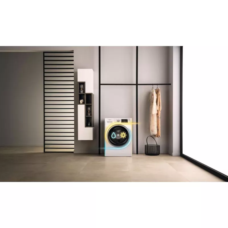Whirlpool FFWDD 1076258 SV EE pesumasin-kuivati Eraldiseisev Eestlaadimine Valge