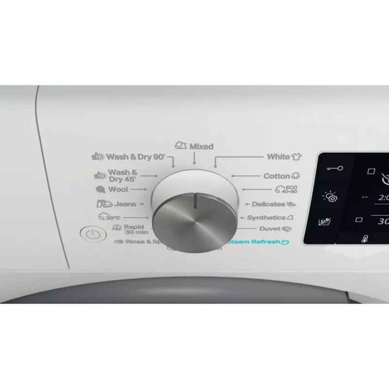 Whirlpool FFWDD 1076258 SV EE pesumasin-kuivati Eraldiseisev Eestlaadimine Valge