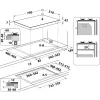 Whirlpool AKWL 728/NB must sisseehitatav 75 cm gaasipliit 5 tsooniga