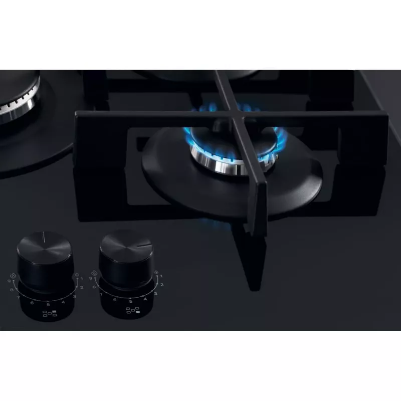 Whirlpool AKWL 728/NB must sisseehitatav 75 cm gaasipliit 5 tsooniga