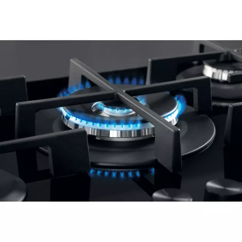 Whirlpool AKWL 728/NB must sisseehitatav 75 cm gaasipliit 5 tsooniga