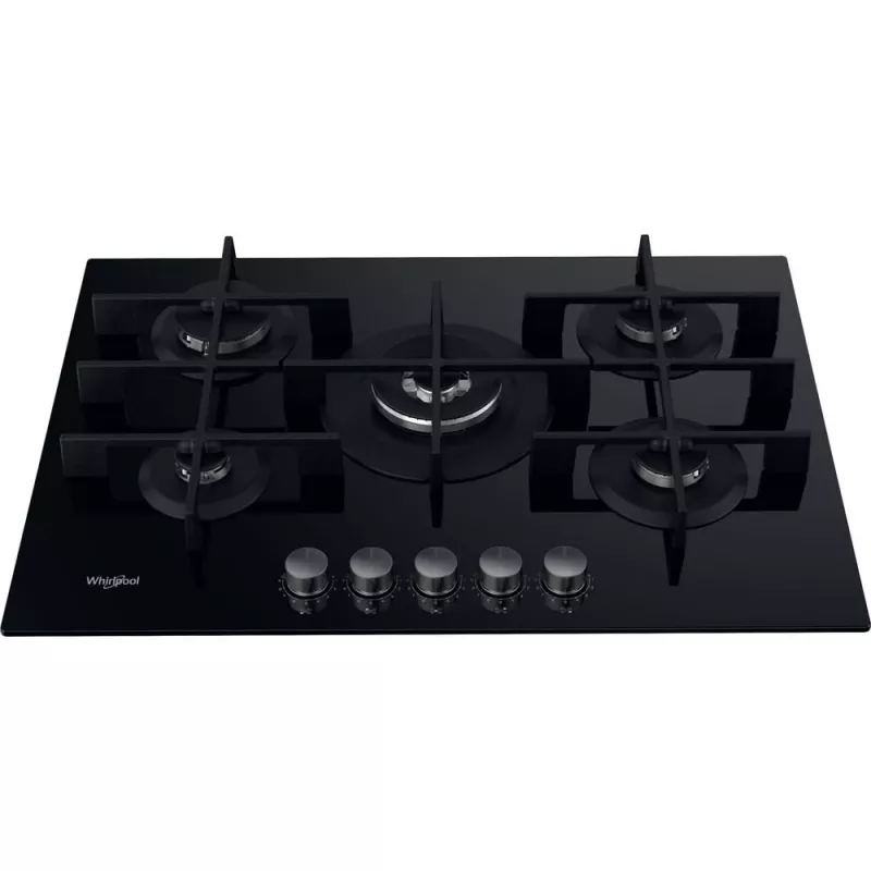 Whirlpool AKWL 728/NB must sisseehitatav 75 cm gaasipliit 5 tsooniga