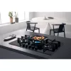 Whirlpool AKWL 728/NB must sisseehitatav 75 cm gaasipliit 5 tsooniga