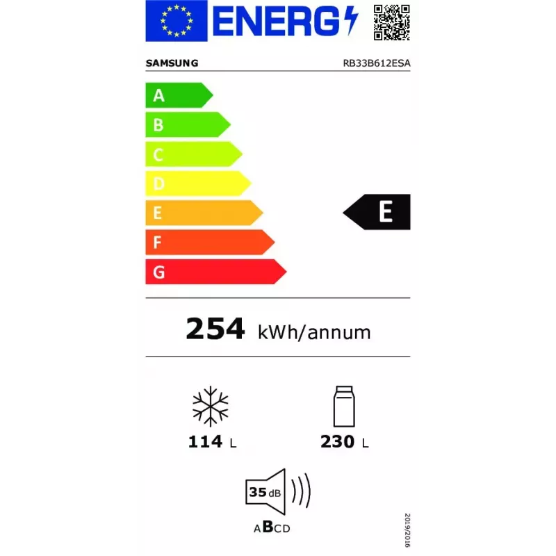 Samsung RB33B612ESA eraldiseisev 344 L hõbedane, roostevaba teras