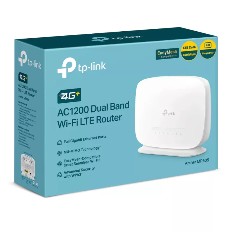 TP-Link Archer 4G+ Cat6 AC1200 traadita kaheribaline gigabit-ruuter