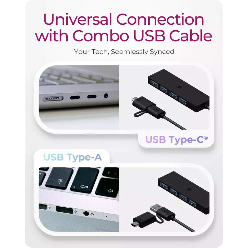 ICY BOX IB-HUB1424-C3 USB 3.2 Gen 1 (3.1 Gen 1) Type-A + USB-C 5000 Mbit/s must