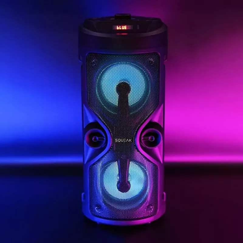 Kaasaskantav stereokõlar SQUEAK SQ1004 Harmony BT 5.0, 40W RMS, Bluetooth 5.0, FM, LED, 8h aku, must