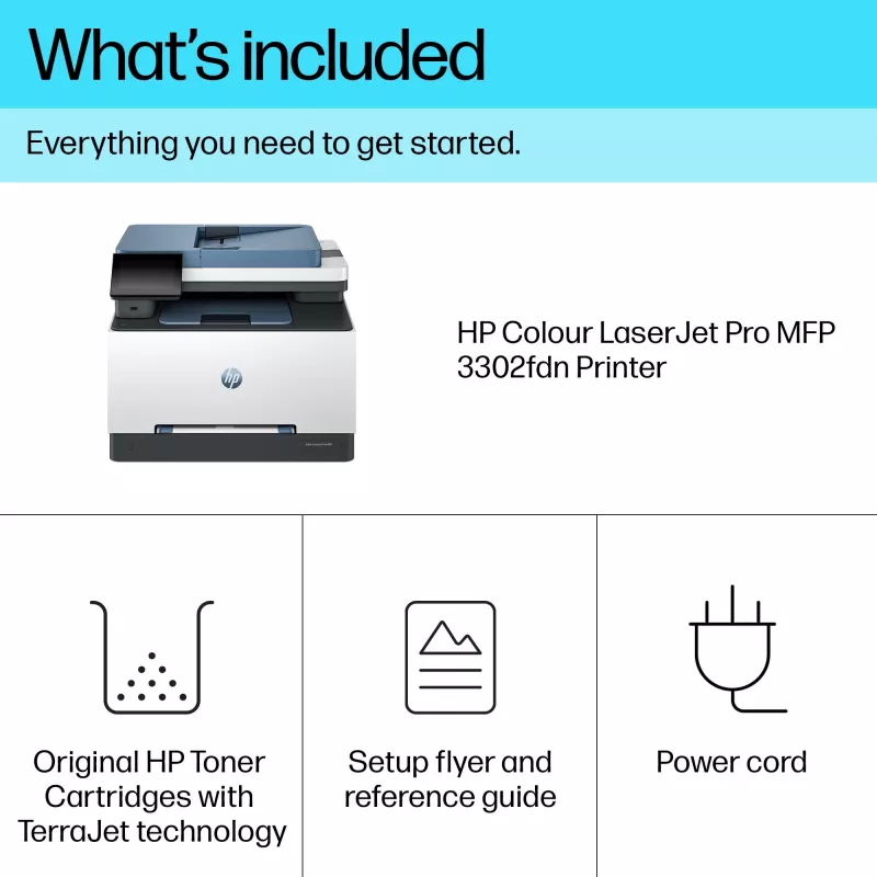 HP Color LaserJet Pro MFP 3302fdn, Laser, värvitrükk, 600 x 600 DPI, A4, otseprintimine, sinine