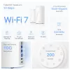 TP-Link BE19000 kogu kodu Mesh Wi-Fi 7 süsteem (kolmeribaline), valge, sisemine, Mesh-süsteem