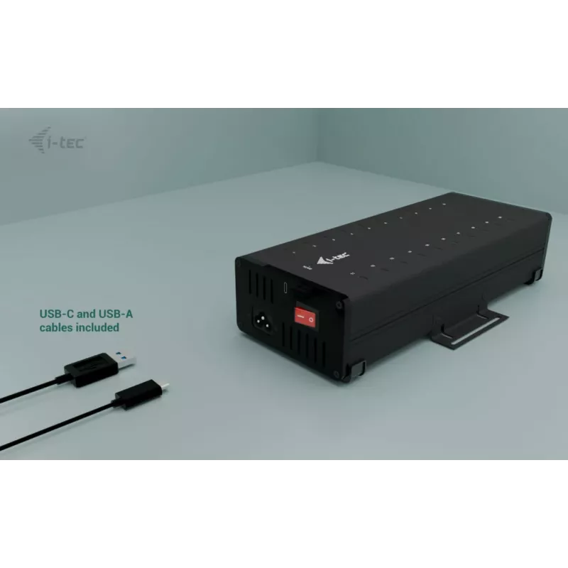 i-tec USB-C/USB-A Metal Charging + data HUB, 15W pordi kohta, 20x USB-C