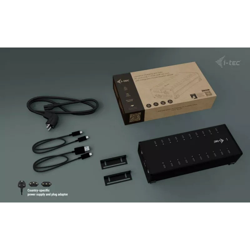 i-tec USB-C/USB-A Metal Charging + data HUB, 15W pordi kohta, 20x USB-C